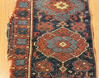 Antique Anatolian Usak Rug Fragment, 18th Century