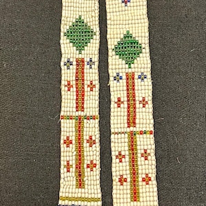 Antikt traditionellt pärlhalsband från Kalashdalen, Pakistan, 40 x 05 cm, 16 x 02 tum, Fri frakt