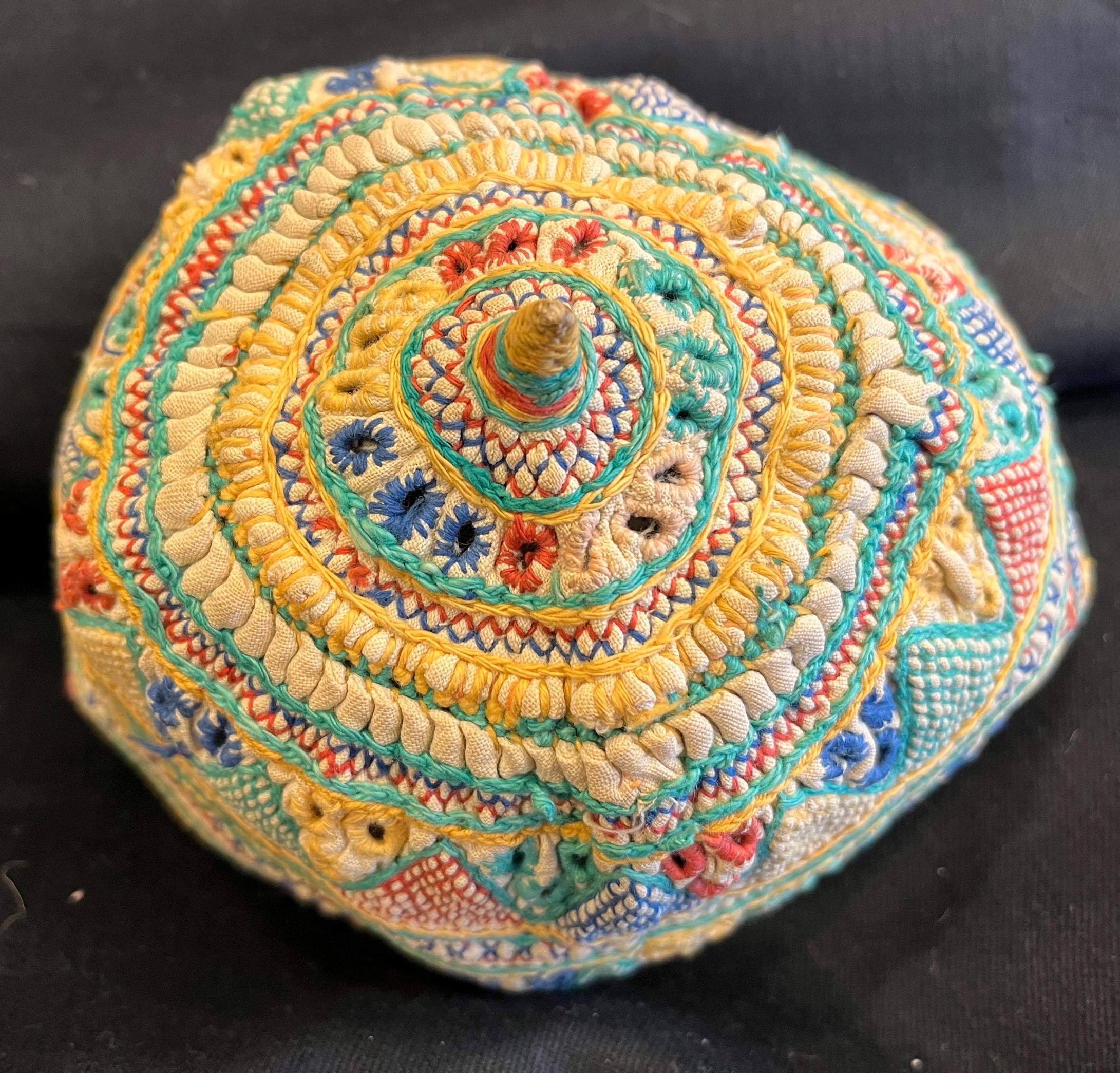 Colorful Silk Embroidered Hat from Turkey Antique Silk Embroideri Turkish Anatolian Hat , - Etsy main image 3