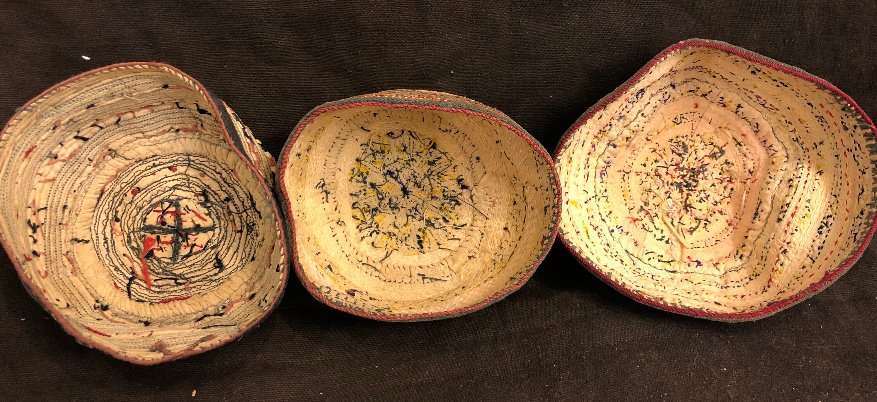 アンティーク トルクメン チョドル 子供用キャップ シルク刺繍帽子 3