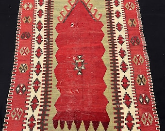 Antique anatolian kilim fragment