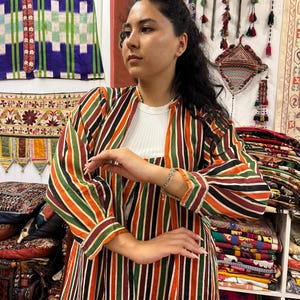 Antique Anatolian Women Costume Uç Etek Silk Kaftan 145x125 cm 57&#39; x 49&#39; FREE Shipping