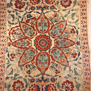 Modern Embroidered Bedding, Suzani Bedspread, Handmade Textile, Home Decor, Silk Suzani Art,190 x 146 cm 75 x 58 inches, FREE shipping