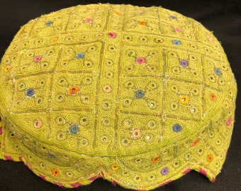 Antique Handmade Afghan Hat 6 Piecs FREE SHIPPING