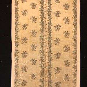 18 th Century Antique Europen Silk and Silver Textile Fragment Panel with Silk lining 75 x50cm 30&#39; x 20&#39; Free  Shipping