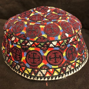 Antique  Turkmen HAT from Yomud  Tribe , Central Asian Child Hat. FREE Shipping