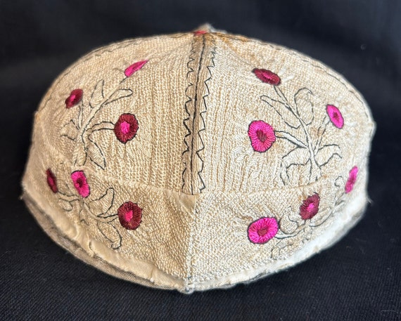 Antique  Silk Embroideri Turkish Anatolian Hat , … - image 1