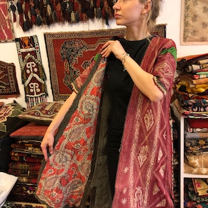 Antique Afganistan Vintage Traditional Clothing Handmade Costum 115x90 cm 45&#39; x 35&#39; FREE SHIPPING