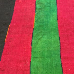 Antique Anatolian Kilim Perde Pure Wool Natural Color,