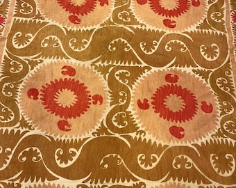 Vintage Embroidered Bedding, Suzani Bedspread,