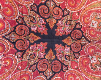 Antique Kashmir Shawl 145x145 cm 57&#39; x 57&#39; FREE SHIPPING