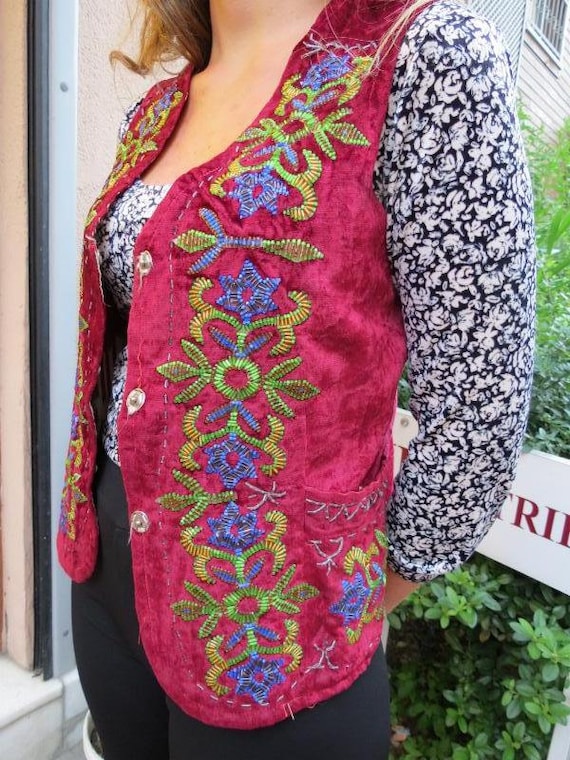 Antique Anatolian Vest Jacket 60x40 cm 24'x16' FRE
