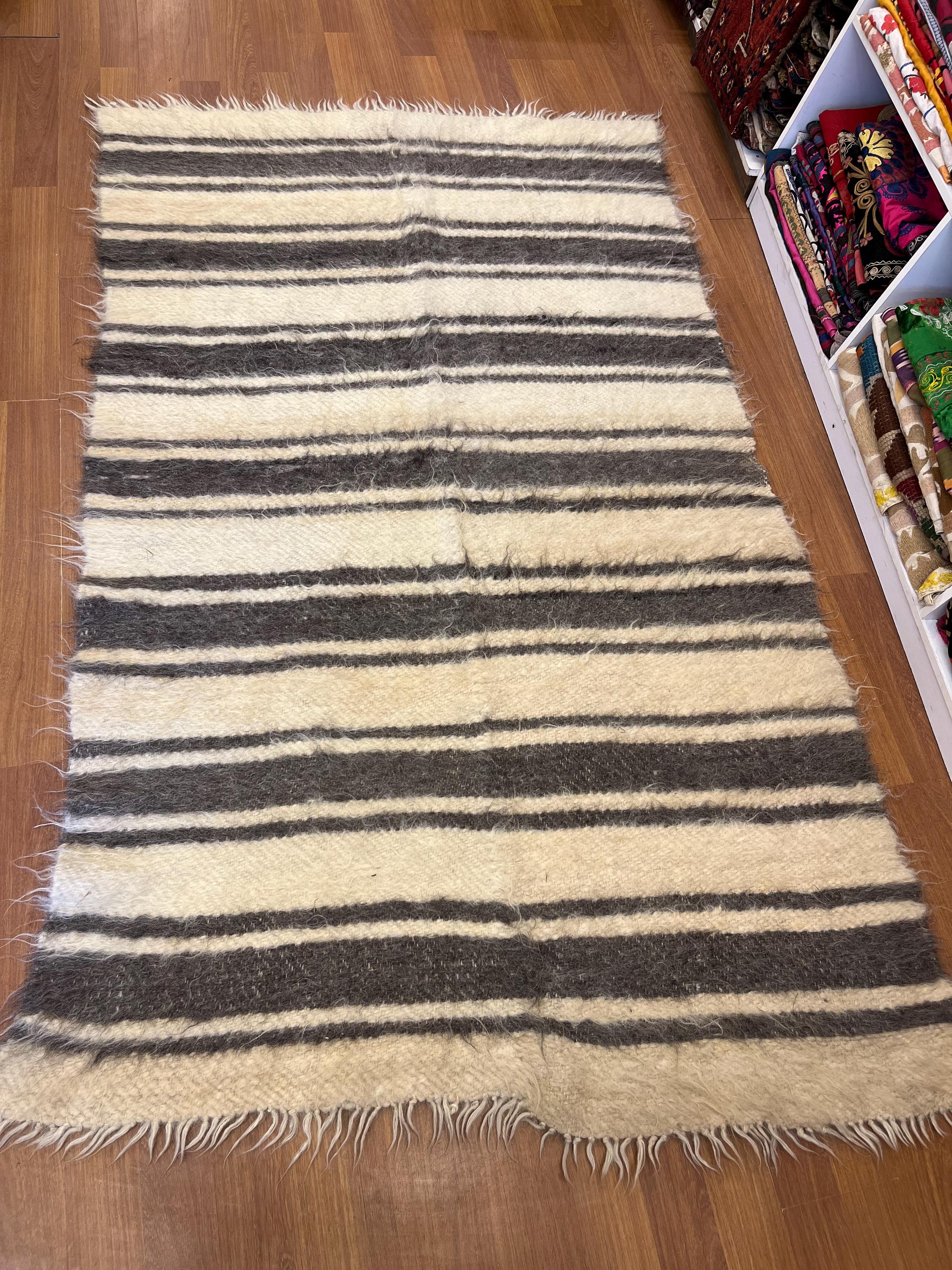 Vintage Anatolian Siirt Blanket Pure Wool Natural Color , - Etsy
