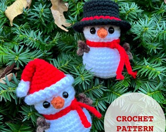Darius the Dapper Snowman self standing Crochet PATTERN
