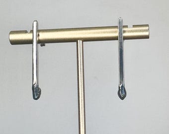 Torched - Sterling Silver Matchstick Studs