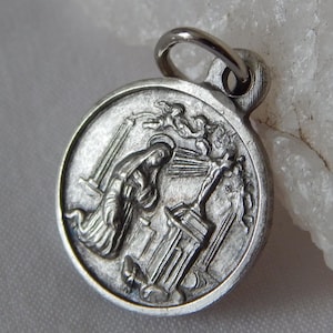 Religious Medal Relic St. Rita Patron Saint of Mothers, Ex Indumentis #283