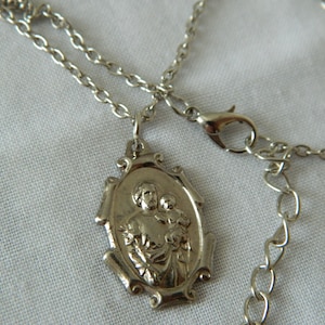Vintage St. Joseph Pray For Us Medal Pendant Necklace #16