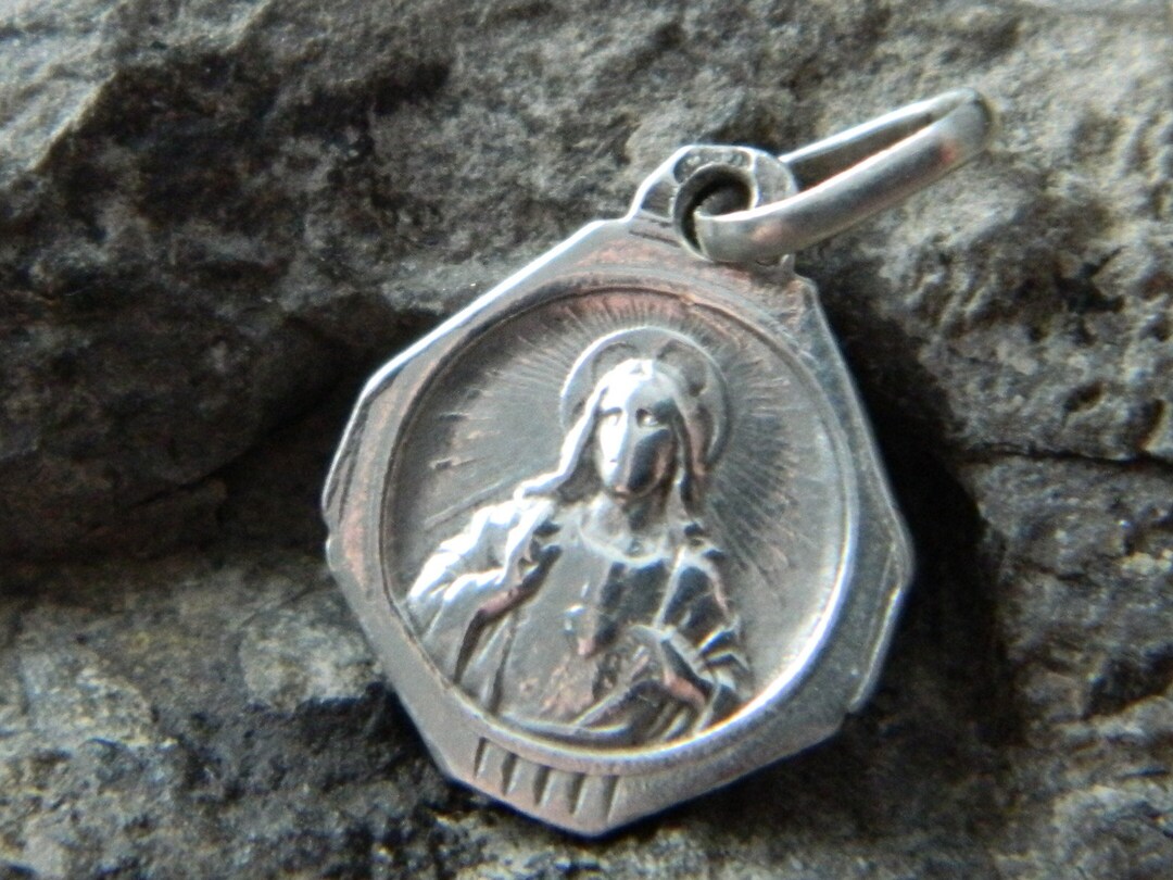 Silver Antique Notre Dame De La Garde Religious Medal #172 - Etsy