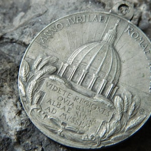 Antique 1925 Pope Pius XI Medal, Anno Jubilaei Romae MCMXXV #84
