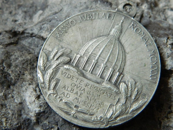 Broche Religieuse Émaillée 'Anno Jubilae MCMXXV 1925' Pie XI - Laiton & Émail - Occasion