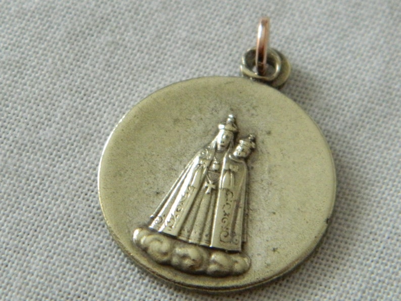 Antique Religious Notre Dame De Hal, Our Lady of Hal Sacred Heart Medal ...