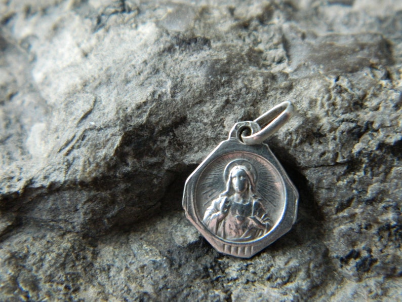 Silver Antique Notre Dame De La Garde Religious Medal #172 - Etsy
