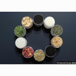 Juego de 10 piezas / Comida para cangrejo ermitaño