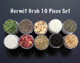 Juego de 10 piezas / Comida para cangrejo ermitaño