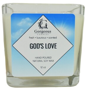 Gods Love Soy Candle - 12 oz Soy Candles, Natural Scented Candles, Hand Poured Candles, Scented Candle, Aromatherapy Candles, Candle in Jar