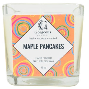 Maple Pancakes Soy Candle - 12 oz Soy Candles, Natural Scented Candles, Hand Poured Candles, Scented Candle, Aromatherapy Candles in Jar