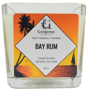 Bay Rum Soy Candle - 12 oz Soy Candles, Natural Scented Candles, Hand Poured Candles, Scented Candle, Aromatherapy Candles, Candle in Jar