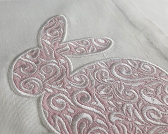 Easter Bunny Applique with embroidery 4 sizes - Machine Embroidery Designs