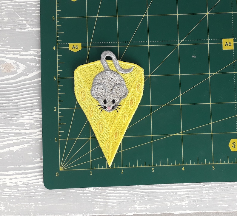 Free Standing Lace Instant Download Machine Embroidery Design 4\u04454 hoop FSL mouse on a piece of cheese