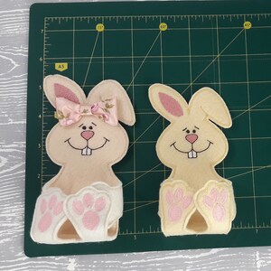 Easter Eggs holder Bunny Felt Easter Eggs stand Machine Embroidery Design 3 sizes image 8