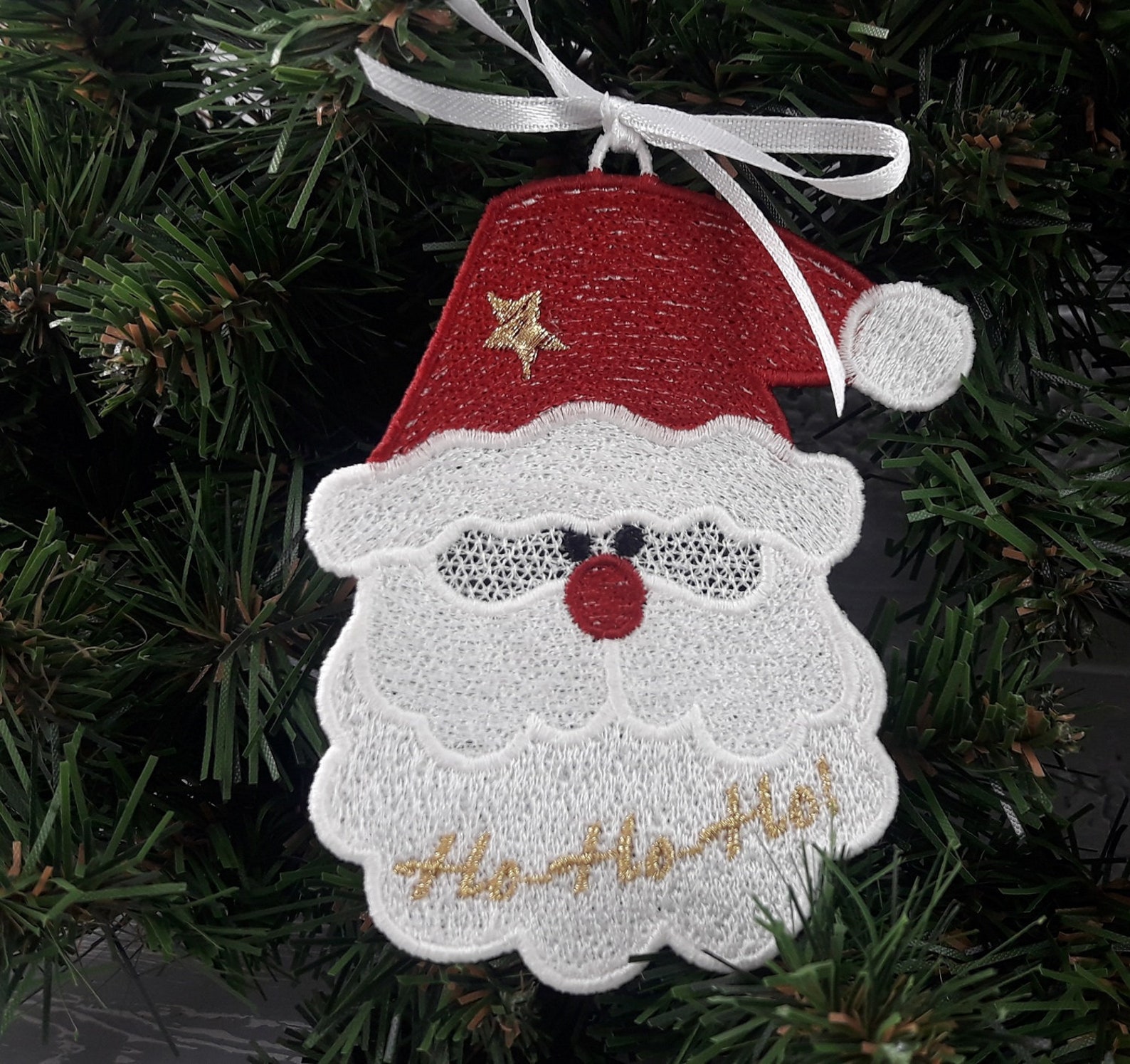 FSL Santa Ornament - Free Standing Lace Instant Download Machine ...