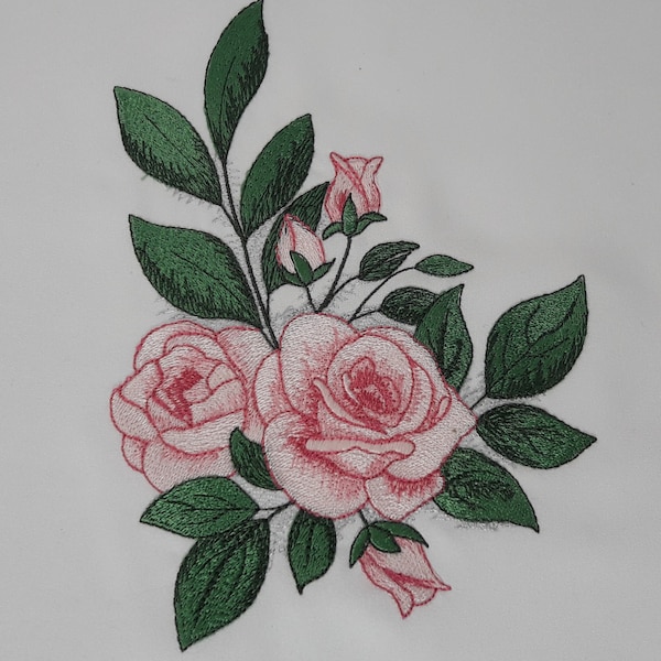 Set of designs with roses, Bouquet of roses, delicate roses Machine Embroidery Design  Instant Download