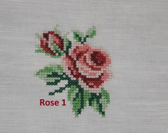 Small Roses Cross Stitch  2 Machine Embroidery Designs  for 4x4 hoop Instant Download