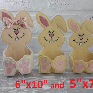 Easter Eggs holder Bunny Felt Easter Eggs stand Machine Embroidery Design 3 sizes image 2