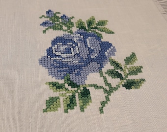 Rose Cross Stitch Machine Embroidery Design  Instant Download