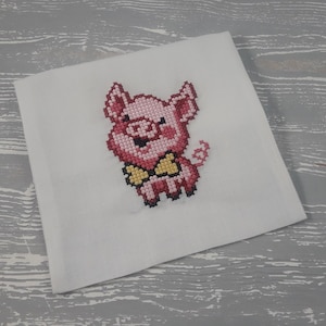 Pink piggy boy and piggy girl Cross Stitch Machine Embroidery Designs  Instant Download 4x4 hoop