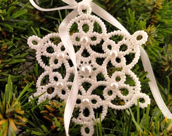 FSL Snowflake tatting - Free Standing Lace Instant Download Machine Embroidery Design 3 sizes