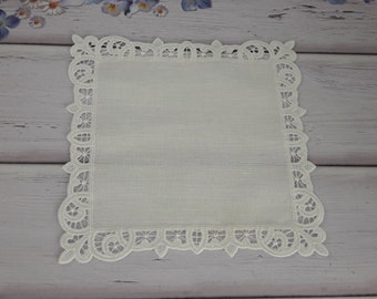 ITH Mouchoir ou serviette Motif de broderie machine FSL Free Standing Lace