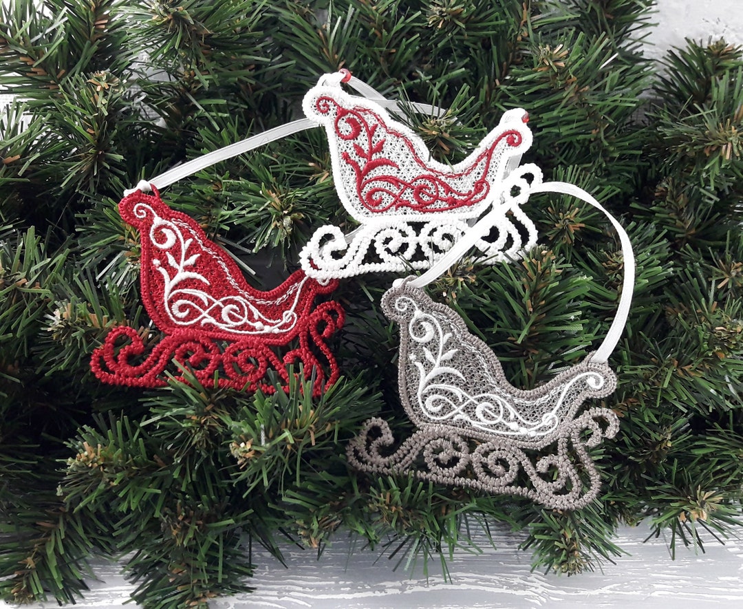 FSL Santa Claus Sleigh - Free Standing Lace Instant Download Machine ...