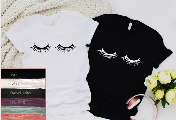 Eyelashes Eyelash Mascara Makeup T-Shirt Mens Womens | Etsy