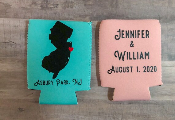 Destination Wedding Can Koozies Can Be Personalized To Any Etsy