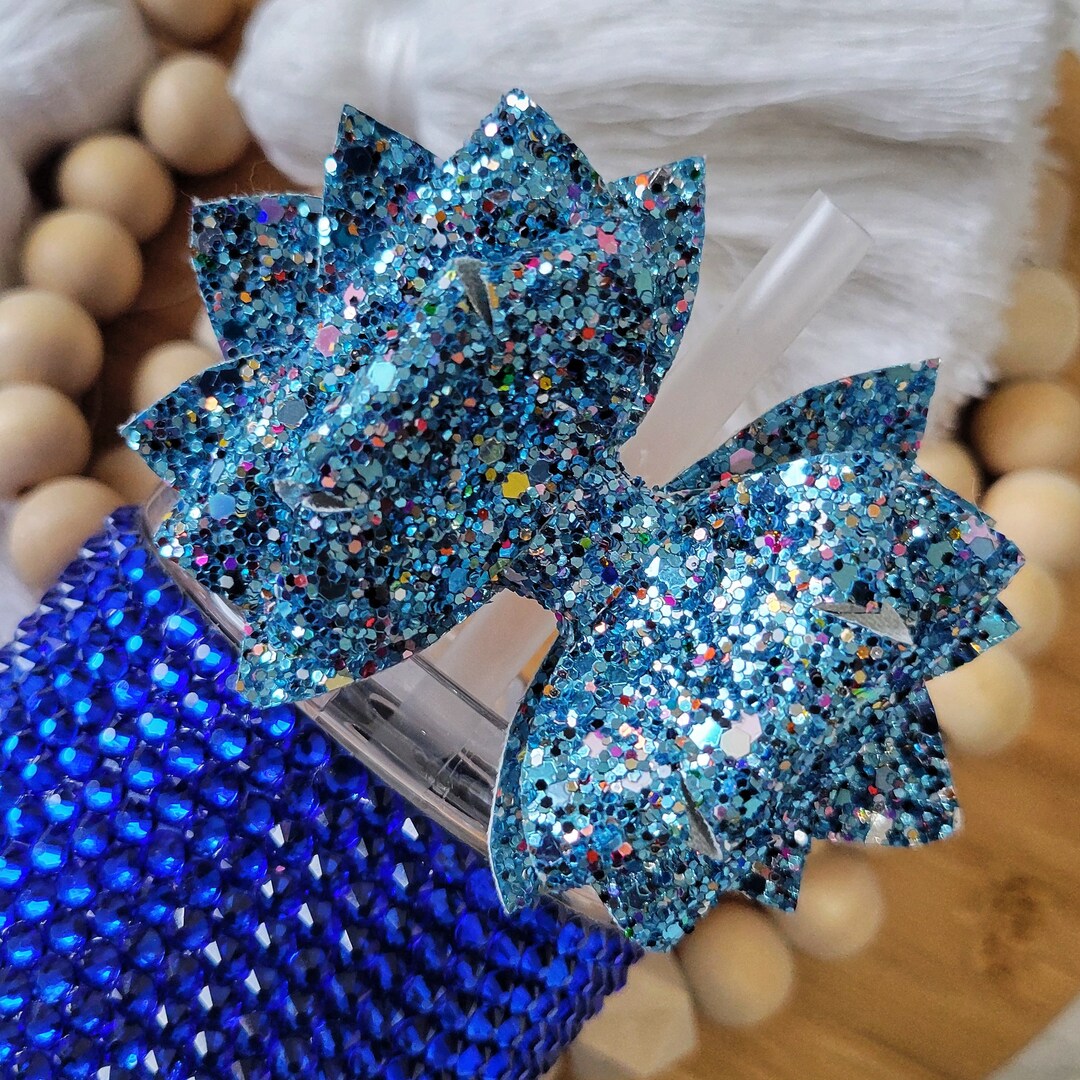 Glitterstraw Bow Topper, Bow Straw Topper, Bow for Straw Decoration