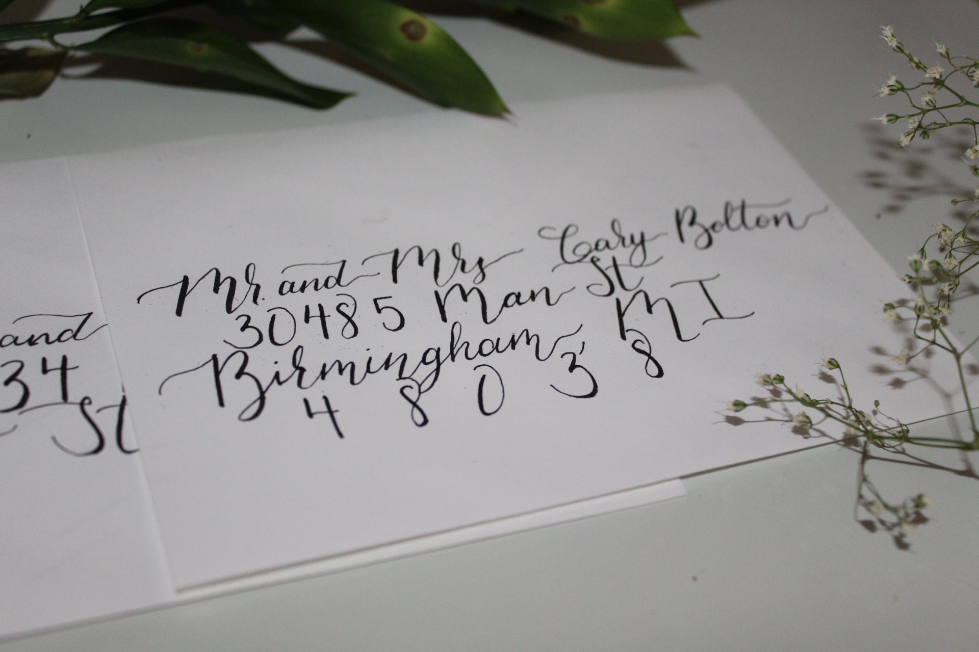 CUSTOM Calligraphy Address Lettering Modern Elegant Wedding Invitation ...