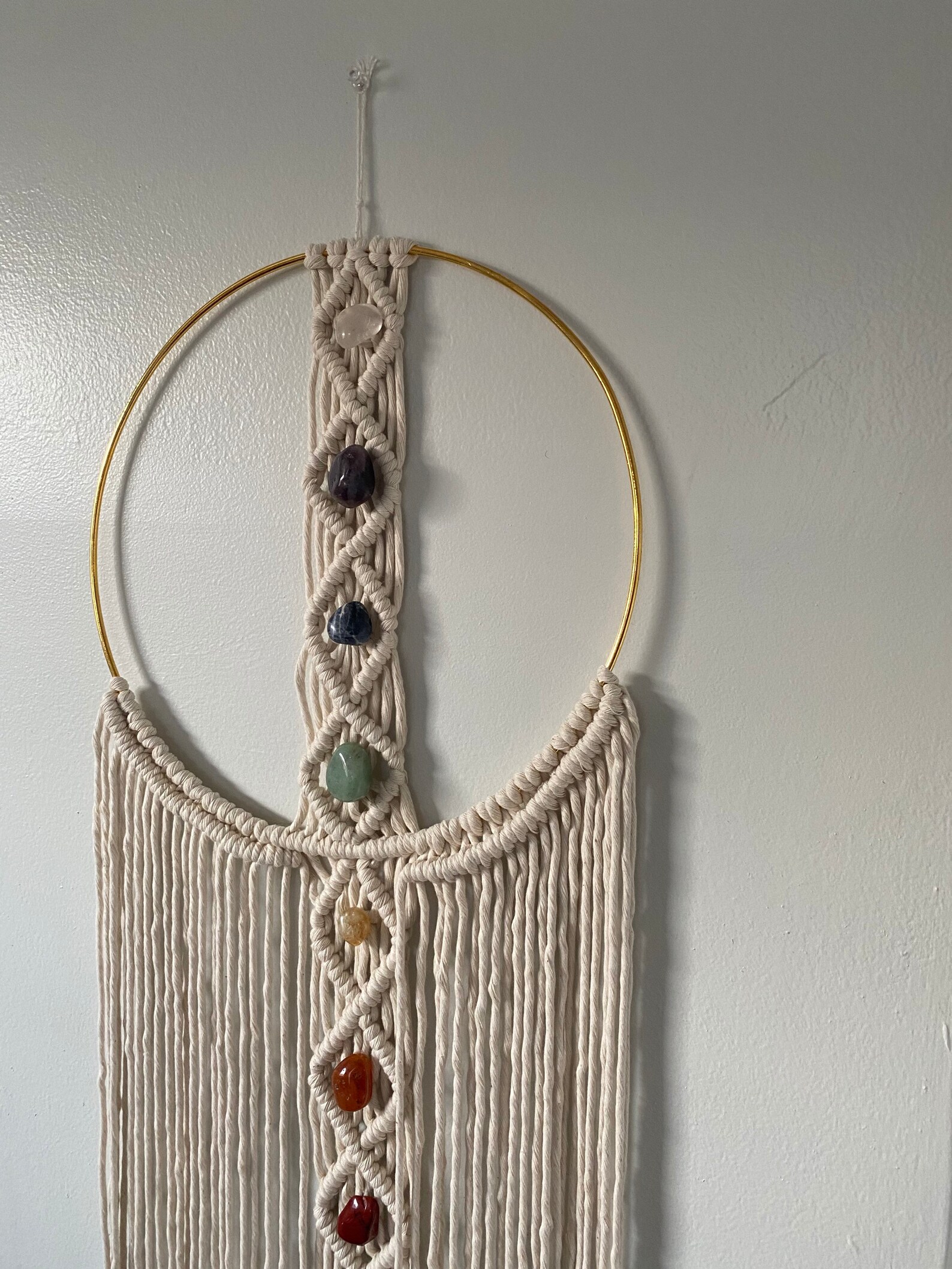 Macrame dreamcatcher / sun catcher / macrame wall hanging / Etsy