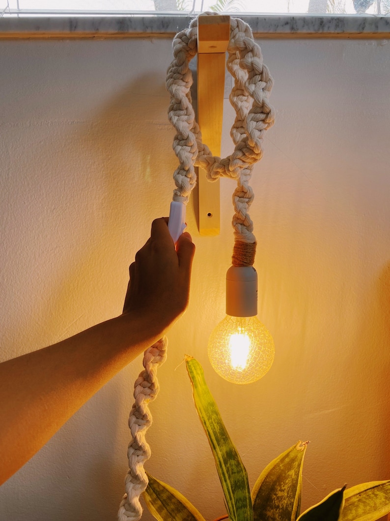 Macrame lamp