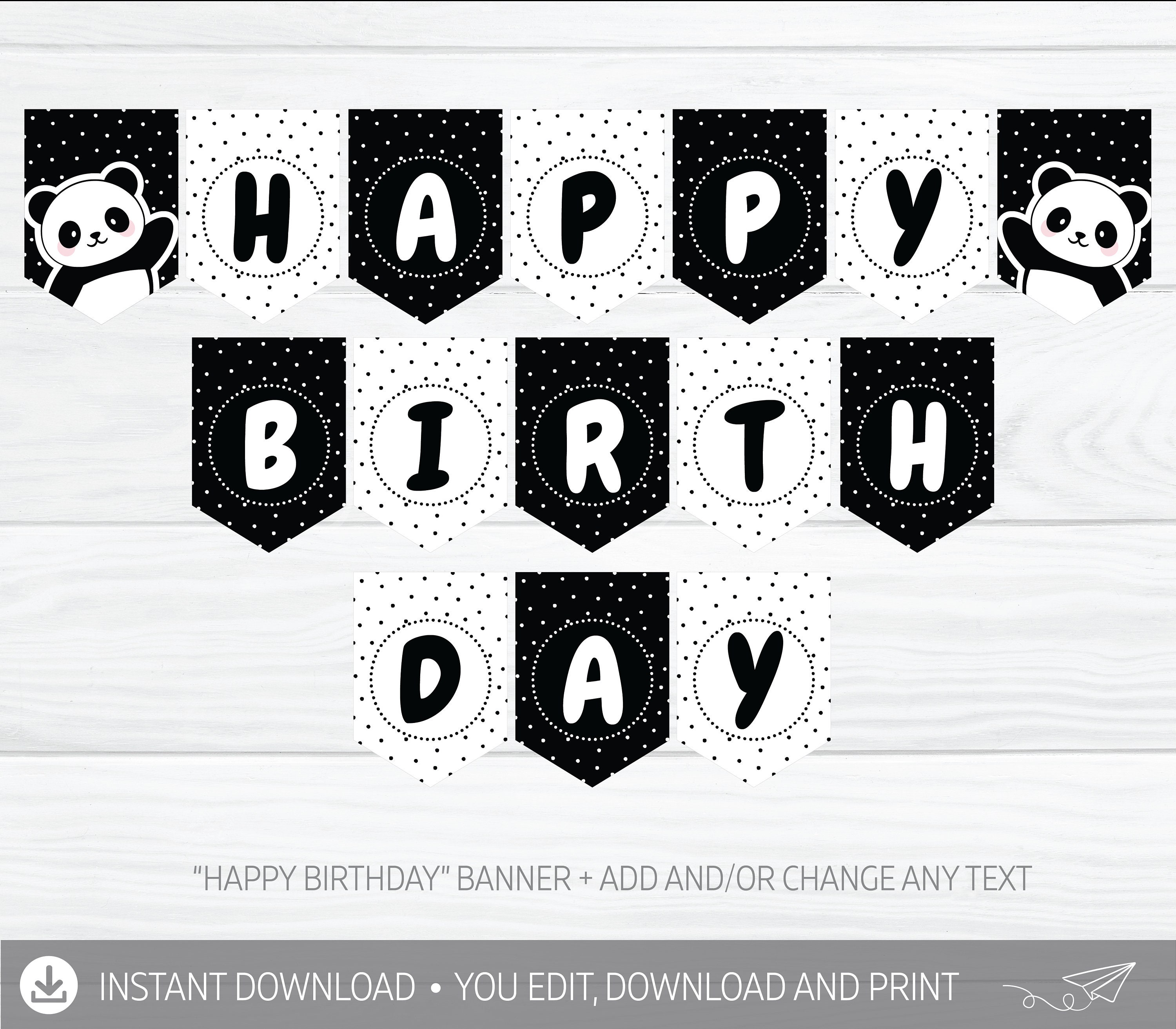 Panda Geburtstagsdeko Set – Mit Banner, Luftballons, Kuchen-Topper Und Einladungskarten, Perfekt Für Kinder-Party